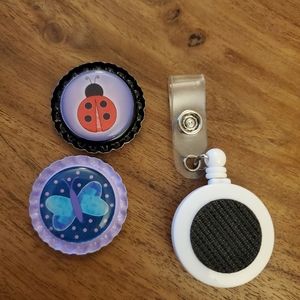 Badge Holder with 2 Toppers